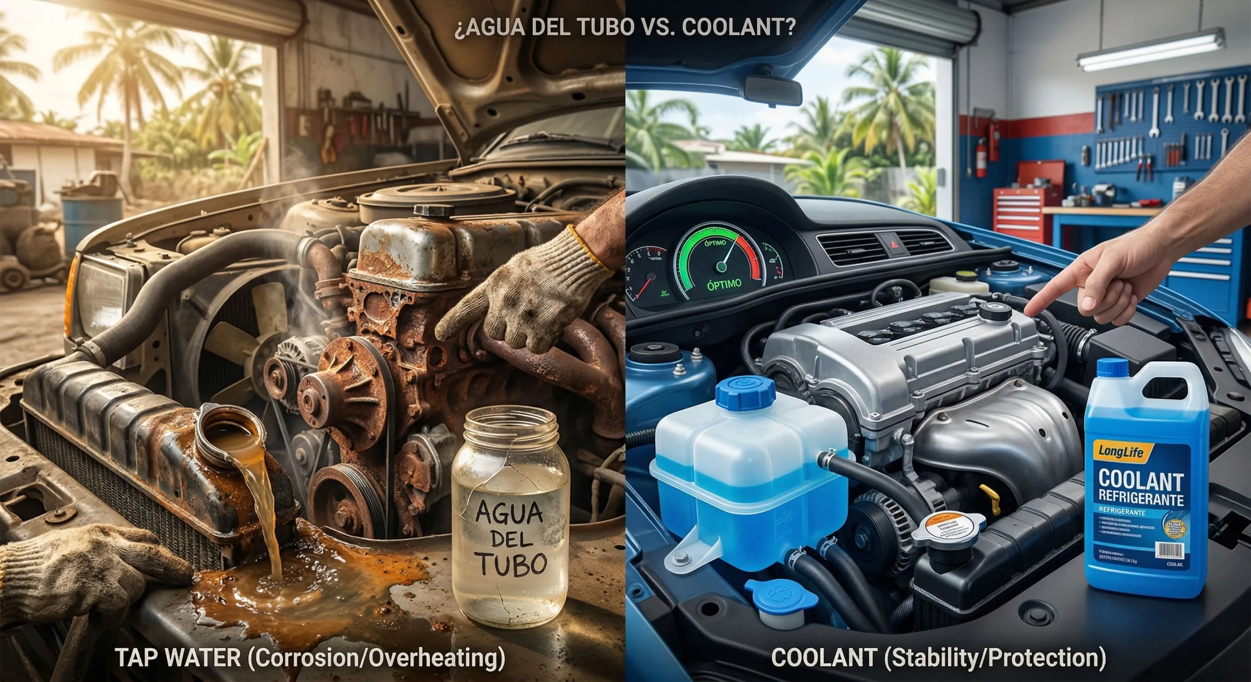 agua o coolant