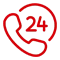 Icono 24/7 de servicio automotriz